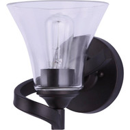 Home Impressions 1-Bulb Oil Rubbed Bronze Vanity Light Fixture with Easy Connect