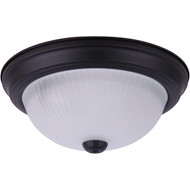 Home Impressions 11 In. Matte Black Flush Mount  Frosted Glass