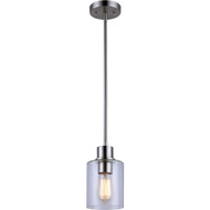 Home Impressions Portland 1-Bulb Brushed Nickel Incandescent Pendant Light Fixture