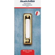 Heath Zenith Wired Polished Brass Doorbell Push-Button
