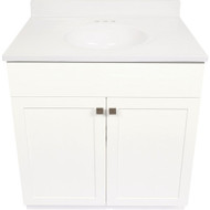 Modular Charleston White 36 In. W x 21 In. D x 34-1/2 In. H  Vanity with White Cultured Marble Top