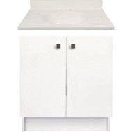Modular Providence White 30 In. W x 34-1/2 In. H x 18 In. D Vanity with 31 In. W x 19 In. D White Cultured Marble Top