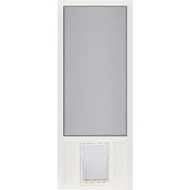 Screen Tight Chesapeake 36 In. W x 80 In. H x 1 In. Thick White Vinyl Screen Door w/XL Pet Door