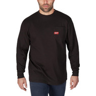 Milwaukee Large Black Long Sleeve Men's Heavy-Duty Pocket Shirt
