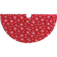 Mission Gallery 48 In. Red Polyester Snowflake Christmas Tree Skirt