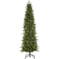 Sterling 7.5 Ft. Natural Cut Narrow Saginaw Spruce 450-Bulb Clear Incandescent Prelit Artificial Christmas Tree
