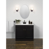 Zenith Zenna Home Espresso 36 In. W x 35 In. H x 18 In. D Vanity with White Cultured Marble Top