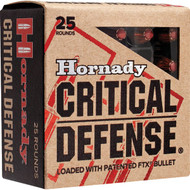 Hornady Critical Defense 9mm Luger 115 Grain FTX Centerfire Ammunition Cartridges