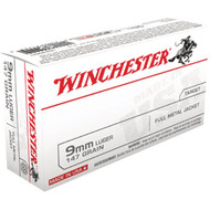 Winchester 9mm 147 Grain FMJ Centerfire Ammunition Cartridges