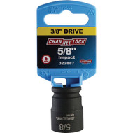 Channellock 3/8 In. Drive 5/8 In. 6-Point Shallow Standard Impact Socket