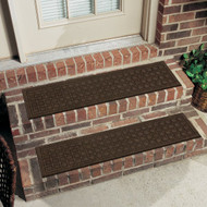 Mohawk Home Square Expressions Brown 8 In. x 36 In. Recycled Rubber Stair Tread