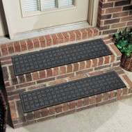 Mohawk Home Square Expressions Black 8 In. x 36 In. Recycled Rubber Stair Tread