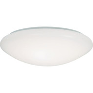 Metalux 15 In. White LED Flush Mount Ceiling Light Fixture with Selectable Color Temperature