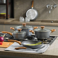 Tognana Wood & Stone Gray Metallic Frying Pan Set (2-Piece)