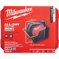 Milwaukee M12 Green Cross Line & Plumb Points Laser Kit