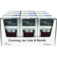Country Classics Wide Mouth Canning Jar Lids & Bands (12-Count)
