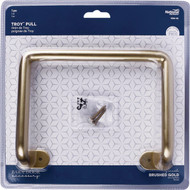 National V1002 8 In. Brushed Gold Troy Interior Barn Door Pull