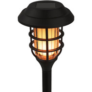 Alpine Black 2 Lumens Plastic LED Mini Torch Solar Path Light (6-Pack)