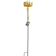 Alpine 39 In. H. Spinning Glass & Iron Flower Garden Stake