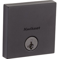 Kwikset Signature Downtown Single Cylinder Deadbolt SmartKey  Matte Black