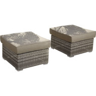 Outdoor Expressions Juni Ottoman (Set of 2)
