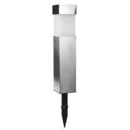 Moonrays Stainless Steel 1.2 Lm. Metal Square Bollard Solar Path Light