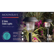 Moonrays Black 2.4 Lm. Plastic Solar Path Light (6-Pack)
