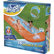 H2OGO! Tsunami Splash Ramp 16 Ft. Double Water Slide