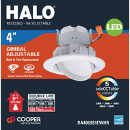 Halo 4 in. Retrofit IC Rated White LED Selectable Color Temperature Recessed Light Kit