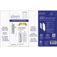 Sleek Socket 3-Outlet White Ultra-Thin Electrical Outlet Cover Power Strip with 3 Ft. Cord