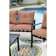 Outdoor Expressions Azure Brown Chat Set (4-Piece)