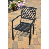 Outdoor Expressions 5-Piece Black Slat Dining Set