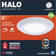Halo 6 in. Surface Mount IC Rated White Selectable CCT Recessed Light Kit