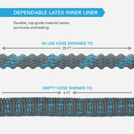 Hydrotech 5/8 In. x 25 Ft. Expandable Burst Proof Hose - Blue