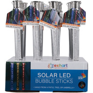 Exhart 10 In. Acrylic Color Changing LED Bubble Stick Solar Light