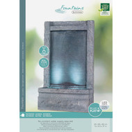 Lumineo 21.7 In. W. x 36 In. H. x 9.1 In. L. Gray GRC Wall Fountain