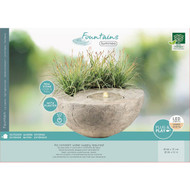 Lumineo Sand GRC Bowl Fountain with Planter