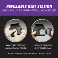 Tomcat Advanced Formula Refillable Mouse Bait Station - 6 Blocks Baits & 1 Refillable Station