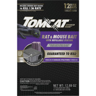 Tomcat Advanced Formula Refillable Rat & Mouse Bait Station - 12 Blocks Baits & 1 Refillable Station