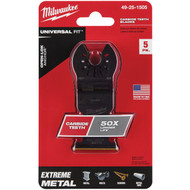 Milwaukee OPEN-LOK 1-3/8 In. Titanium Enhanced Carbide Teeth Metal Oscillating Blade (5-Pack)