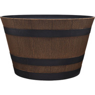 Southern Patio 15-1/2 In. Natural Oak Resin Southern Texture Whiskey Barrel Planter