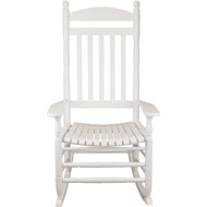 Hinkle Chair Company Cumberland 250 Flag Slat White Wood Rocking Chair  Assembled
