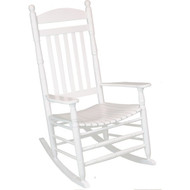 Hinkle Chair Company Cumberland 250 Flag Slat White Wood Rocking Chair  Unassembled