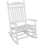 Hinkle Chair Company Cumberland 1250 Slat White Wood Jumbo Rocking Chair  Unassembled