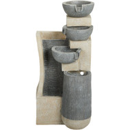 Best Garden 13 In. W. x 30 In. H. x 14 In. L. Resin Tiered Bowl Fountain