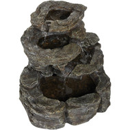 Best Garden 17 In. W. x 18 In. H. x 17.5 In. L. Resin Rock Fountain