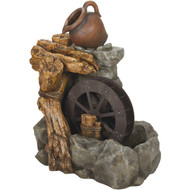 Best Garden 17 In. W. x 34 In. H. x 27 In. L. Resin Water Wheel Fountain