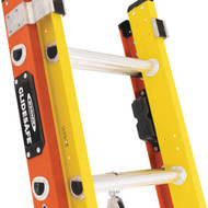 Werner GlideSafe 24 Ft. Fiberglass Tri-Rung Extension Ladder with 300 Lb. Load Capacity Type IA Duty Rating