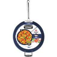 GraniteStone Diamond Blue 14 In. Round Nonstick Family Pan with Assist Handle
