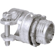 Sigma Engineered Solutions ProConnex 3/8 In. Straight Squeeze Die-Cast Zinc AC/MC/Flex Conduit Connector